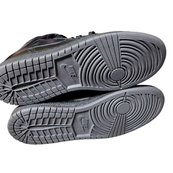 Nike Air Jordan 1 Mid Black on black Youth size 7 - Picture 3 of 6